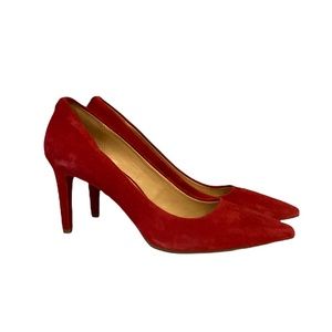 Red suede Michael Kors pump sz 10